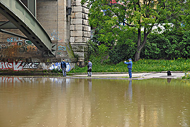 Hochwasser 2013 S-Bahnbrücke